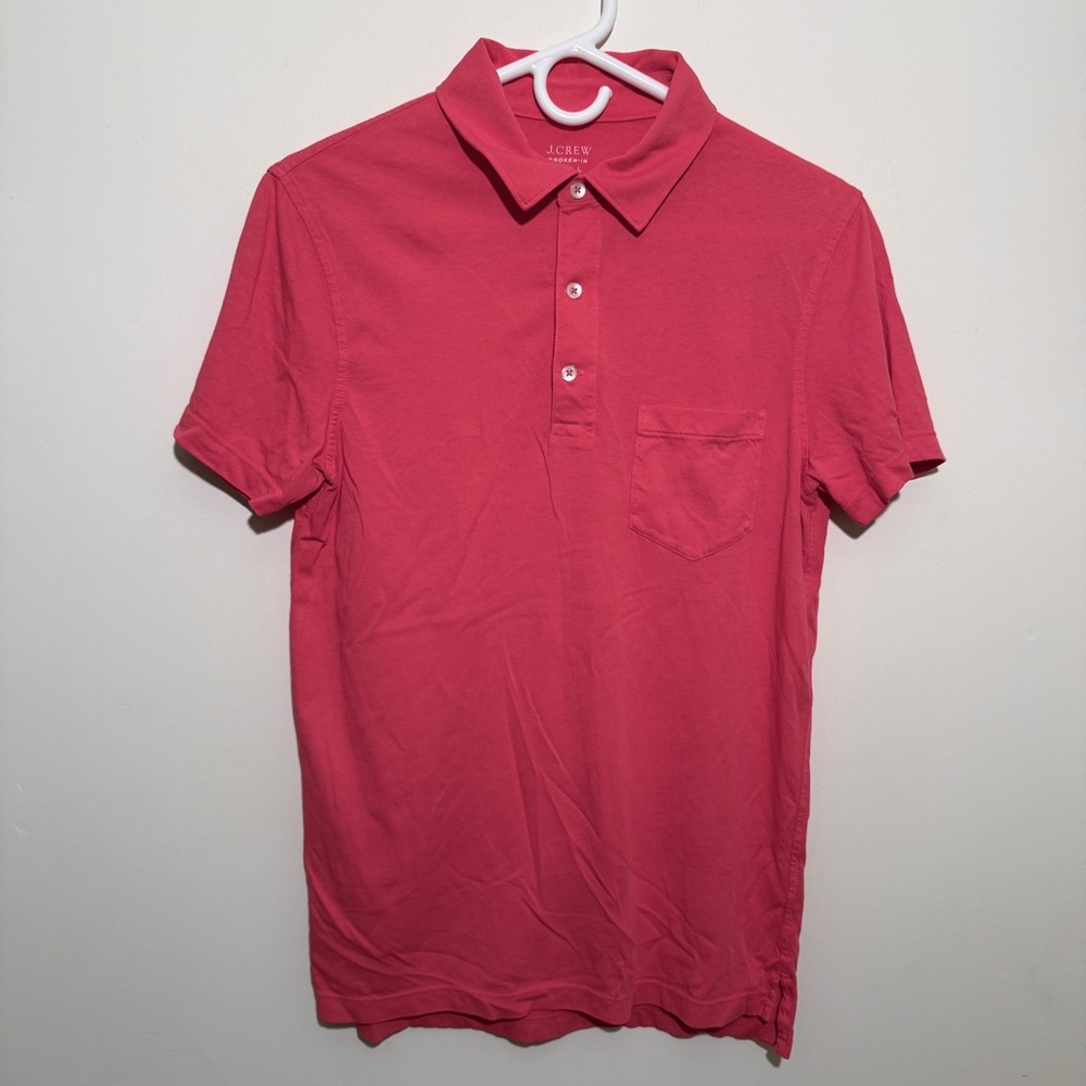 J. Crew Men's Coral Pink Polo